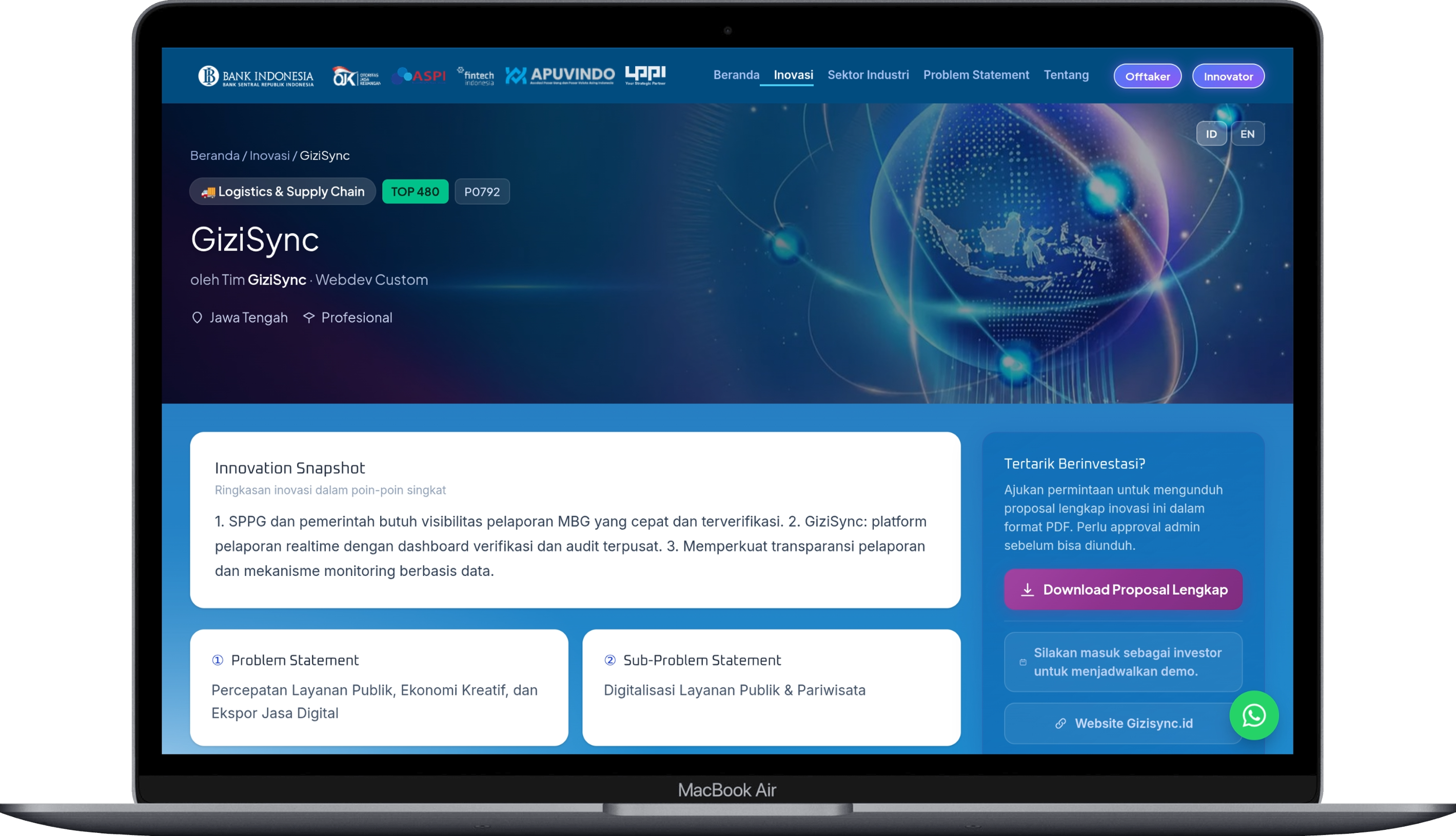GiziSync featured on Bank Indonesia PIDI Innovation Hub